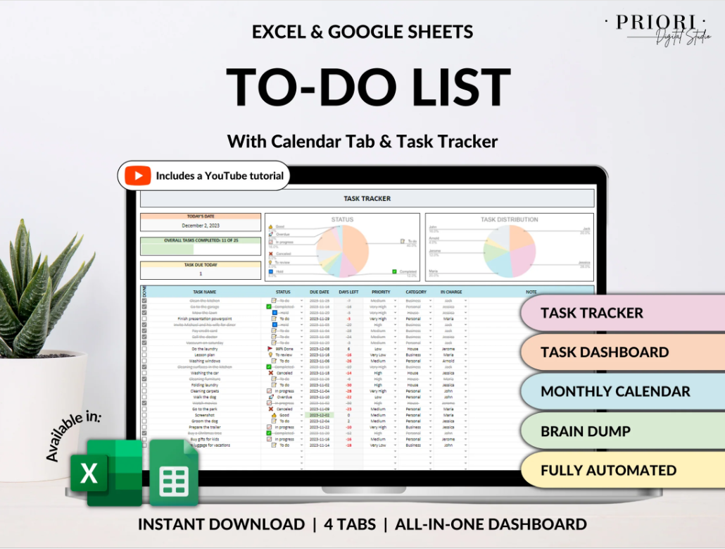 Mẫu quản lý to do list calendar báo cáo và đo lường cụ thể trong tuần